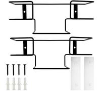 2 Pack Glove Box Holder Organizer Wall Mount Black Metal Glove Dispenser Iron Holder for Tissue Box Organizer for Garage Lab Home Office Kitchen Two Sizes