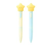 2 Pack Glow Pen 13.3x3cm 30g | Twisting Star Moon Cloud Light Up Cap Night Lamp | Creative Fun Stationery For Diary School Office Kids Adults