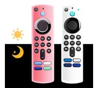 [ 2 Pack] Glow Silicone Cover Replacement for 3nd Gen. / 4K / 4K Max HD Streaming Remote Controller, Anti-Slip Washable Protective Case with Lanyard, Glowing in The Dark