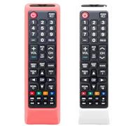 [2 Pack] Glowing Remote Cover Replacement for Samsung TV Remote, Universal Silicone Sleeve Skin with Lanyard, Glow in the Dark