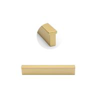 2 Pack Gold Cabinet Handles 96mm Hole Center Drawer Pulls Stylish Wardrobe & Kitchen Cupboard Handles for Dresser Barn Door Closet Upgrade
