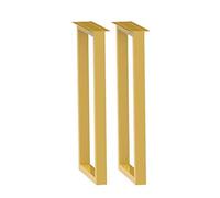2 Pack Gold Metal Dining Table Legs Rectangular Shape Industrial Style Furniture Supports DIY Metal Legs for Dining Tables Heavy Duty Furniture Feet Size: Adjustable