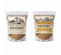 2 Pack Gold Paydirt Bundle - High-Rich Concentrated Pay Dirt with Real Gold Flakes, Bonus Gold Bar & Gemstone Finds | at-Home Gold Panning Treasure Bags