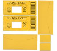 2 Pack Golden Ticket Scratch Reveal Cards with Envelopes and Stickers Surprise Trip Scratch Card Reveal for Boyfriend My Love, This is Yours Ticket Gift for Birthday Valentine's Day Anniversary