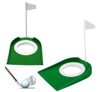 2 Pack Golf Putting Cup with Flag, Portable Golf Practice Aid for Home and Office, Ideal for Indoor Putting Drills