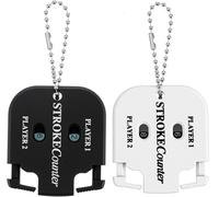 2 Pack Golf Shot Counter Clicker - Mini Portable Clicker Counter with Reset Dial - Handy Golf Accessories for Score Keeping (Black $ White)