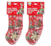 2 PACK GOODBOY CHRISTMAS DOG STOCKING FESTIVE CHRISTMAS TREATS TOYS 10210