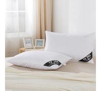 2 Pack Goose Feather and Down Pillows 100% Cotton Shell Soft Hotel Quality Pillows(15% Down)