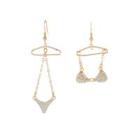 2-Pack Gothic Bat Dangle Earrings - Silver & Black Winged Design with Crystal Accents for Women