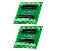 2 Pack Gpio Pin Splitter Expansion Board For Esp8266 Esp-12e Modules 1 In 2 Out Adapter Duplicator For Iot Projects With Abs Material Black Color(green)