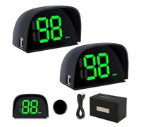2 Pack GPS Digital Speedometer for Car MPH Golf Cart Universal HUD Speed Meter with LED Large Font Head Up Display Car Accessories with USB Cable Plug Play for Truck Motor SUV Golf Cart All Vehicles