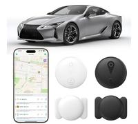 2 Pack GPS Tracker for Vehicles Work with Built-in APP (Compatible with iOS and Android),Mini Car Air Tracker Tag With Magnet Global Coverage,Hidden Car Locator Device,No Monthly Fee or Subscription