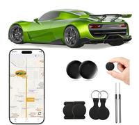 2 Pack GPS Tracker for Vehicles Work with Built-in APP(Only Android) Strong Magnetic, Waterproof, 365-Day Battery, Hidden Car Locator Device,No Monthly Fee or Subscription (Black 2 Set)