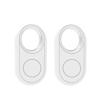 2 Pack GPS Tracker for Vehicles Work with Find My (iOS Only)-No Monthly Fee, IP69 Waterproof,Real-Time GPS Tracking Devices for Kids, Car, Keys,Luggage,Wallets,Dog,Cat,Easily Locate Lost Items(White)