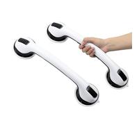 2 Pack Grab Bars for Bathtubs and Showers, Removable Bathroom Handrails for Seniors, 16.9 Inch Shower Handle Suction, Shower Safety Grip No Drilling, Easy to Install Waterproof Wall Grab Bar