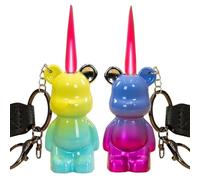 2 Pack Gradient Cool Lighter, Refillable Butane Jet Torch Flame Windproof Lighters,Adjustable, Camping BBQ Kitchen Outdoors Refillable Gas Lighter(A)