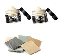 2 PACK Granite Worktop Cleaner, Granite Polish,Stone Wax Coating, 100g, Waterproof Protector, Restorative Shine, Anti-Stain Formula, Handy Across Marble, Quartz, Tiles And Natural Stone Surfaces