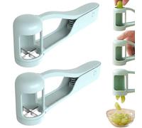 2 Pack Grape Cutters Fruit Slicer for Toddlers with Stainless Steel Blades & Plastic Handle One-Press Quarter Fruit Slicer for Grape, Cherry Tomato, Strawberry, Olive, Kids Safe Kitchen Gadget