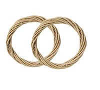 2 Pack Grapevine Wreath 30/40cm Grapevine Garland for Crafts Rattan Door Wreath for Front Door Vine Branch Wreath for Christmas Easter Holiday Wreath Making Supplies (Coffee, 40cm)