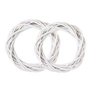2 Pack Grapevine Wreath 30/40cm Grapevine Garland for Crafts Rattan Door Wreath for Front Door Vine Branch Wreath for Christmas Easter Holiday Wreath Making Supplies (White, 40cm)