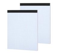 2 Pack Graph Paper Pad, A4 Grid Notebook, 4x4 Quad Ruled, 30 Sheets/Pad
