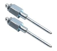 2 Pack Grease For Needle Adapter with /8 Inch For NPT Threads, Long Reach Lubrication Nozzle Tips for Metal Parts Maintenance and Rust Prevention, Silver Carbon Steel