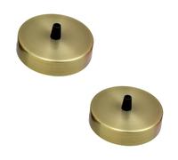 2 Pack Green Brass Ceiling Rose 100mm Pendant Light Fitting, Metal Single Outlet Cover Plate Canopy Kit with Accessories for Chandeliers, Wall Lamps, Hanging Lights, Living Room, Bedroom, Hallway