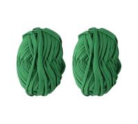 2 Pack Green Garden Rope for Plant Ties, Soft Elastic Support Cable for Securing Plants Vegetables Flowers, Weather Resistant Outdoor Gardening Twine, 30m Long Easy to Knot