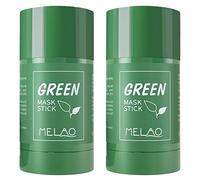 2 Pack Green Tea Mask Stick, Blackhead Remover with Green Tea Extract, Deep Pore Cleansing, Green Clay Mask For Face Moisturizing, Purifying, Reduce Blackheads for All Skin Types of Men and Women
