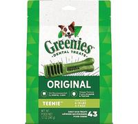 (2 Pack) Greenies Original Teenie Size 43 count 12 oz Dental Chew Treat for Dogs