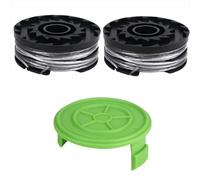 【2-Pack】Greenworks 40V Cordless Grass Trimmer Line Spool Replacement (29187) - Compatible with G40LT, G40LTK2, G40LTK2x, 2101507, 2101507UA, 2101507UC - Includes 2 Spools & 1 Protective Cap