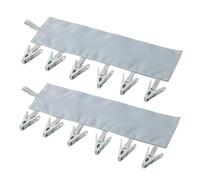 2 Pack Grey Clothes Airer, Foldable Sock Hangers for Drying, Portable Underwear Dryer Hanger with Strong Grip, Space Saving Laundry Helper for Home & Travel Use