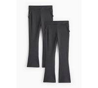 2 Pack Grey Ponte Flare Trousers 14 years