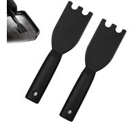 2 Pack Grill Scraper Compatible with George Foreman Grills, Heat Resistant Nylon BBQ Cleaning Tool with Grooved Design, Non-Stick Indoor Electric Griddle Cleaner Accessories for Panini Press