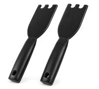 2 Pack Grill Scraper Spatula, Compatible with George Foreman Indoor Grills, Heat Resistant Nylon Griddle Scraper with Grooved Edge, Panini Press Cleaner Tool for Non Stick BBQ Grill Plates