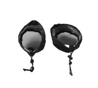 2-Pack Grow Tent Vent Cover with Elastic Band & Fixed Buckle, 4in/6in/8in Diameter Duct Filter Net for Plant Tents, Silver-Coated Oxford Cloth, Spider-Proof Mesh(4in)