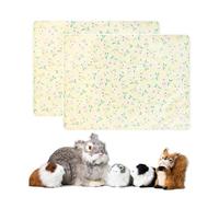 2 Pack Guinea Pig Cage Liner，washable Guinea Pig Bedding，Reusable Hamster Mat，Waterproof Super Absorbent Rabbit Bedding， Non Slip Mats for Small Animals Pet 27.56 X 35.43 Inches (70 X 90 Cm)