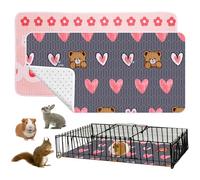2 Pack Guinea Pig Pee Cage Pads Waterproof Absorbent Bunny Hamster Bedding Chinchillas Puppy Pee Pads Whelping Box Mats for Cat Small Animal Dog 61X120cm/ 24X47"