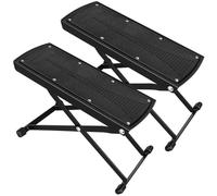 2 Pack Guitar Foot Stool, 6 Position Height Guitar Foot Rest, Adjustable Guitar Rest Step Footstool with Rubber End Caps and Non-Slip Rubber Pad for Classical Electric Guitar(2 Pack)