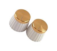 2 Pack Guitar Potentiometer Knobs Nonslip Grip Surfaces Ergonomic Volumes Adjusters Suitable For Professional Musicians Aluminum Plastic Guitar Tuning Cap