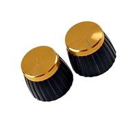 2 Pack Guitar Potentiometer Knobs Nonslip Grip Surfaces Ergonomic Volumes Adjusters Suitable For Professional Musicians Aluminum Plastic Guitar Tuning Cap