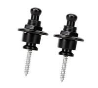 2 Pack Guitar Strap Button Nonlip Guitars Handling Part Metal Texture Suitable for Various Guitars and Bass Strap Quick Releasing