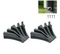 2 Pack Gutter Downspout Diverter for Rainwater Dispersal - Compatible with 3x4 in and 2x3 in Downspouts, Weather-Resistant PP Mater(Black)