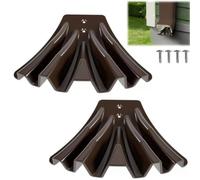 2-Pack Gutter Downspout Diverter for Rainwater Management - Fits 3x4 & 2x3 Downspouts, Weather-Resistant PP Construction, Quick-Install Rain Defle(Black)