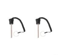 2-Pack Gym Weight Stack Pin 8x80mm Dual-Lock | Dual-lock safety, spring-loaded tether, prevents loss, 8x80mm size, fast plate changes