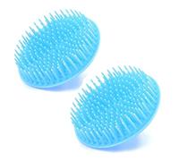 2 Pack Hair Scalp Massager Shampoo Brush Shower Head Scrubber Cleanser Massage Comb for Hair Growth Ease Dandruff Removal and Head Relaxation for Women and Men or Pets (Blue)