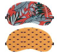 2 Pack Halloween Bat Pattern Orange Background Sleep Mask Cover, Eye Mask for Men Women, Breathable Sleeping Eye Masks, Zero Eye Pressure for Sleeping