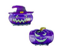 2-Pack Halloween Glow-in-the-Dark Hair Claws, Pumpkin & Horror Design Half-Up Hair Clips for Spooky Party Atmosphere, Scary Festival Hair Accessories