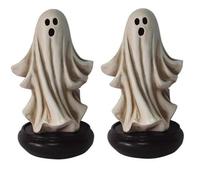 2 Pack Halloween Incense Burner, Ghost Incense Holder, Resin Halloween Cute Ghost Scents Burner, Spooky Home Decor Halloween Decoration, Ghost Halloween Decorative Figurine