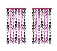 2 Pack Halloween Metallic Foil Curtain Backdrop Purple Black Rose Red Door Wall Decorations Party Supplies Hanging Fringe Streamers for Home Indoor Events(purple-black-red)